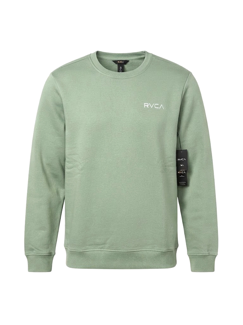 NWT RVCA Day Dream Crew Fleece Sweatshirt Men's Size Small Sage Green